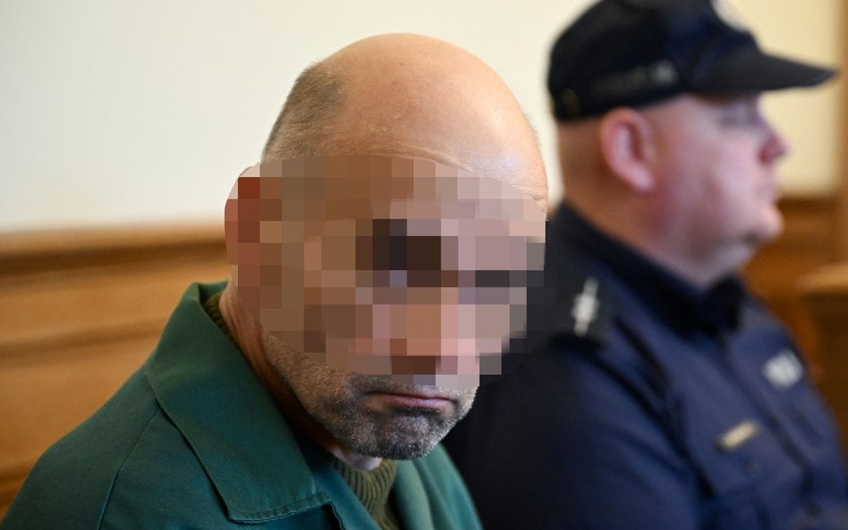 Oskarżony Piotr G. na sali Sądu Okręgowego w Gdańsku