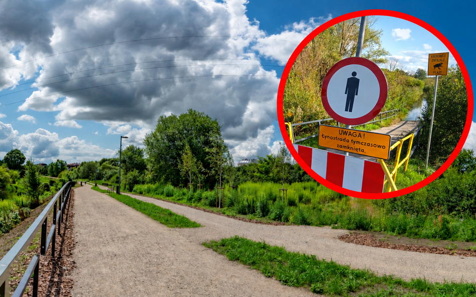 Dawne jezioro Płociduga w Olsztynie ponownie wypełniło się wodą, zalewając fragment popularnej Łynos