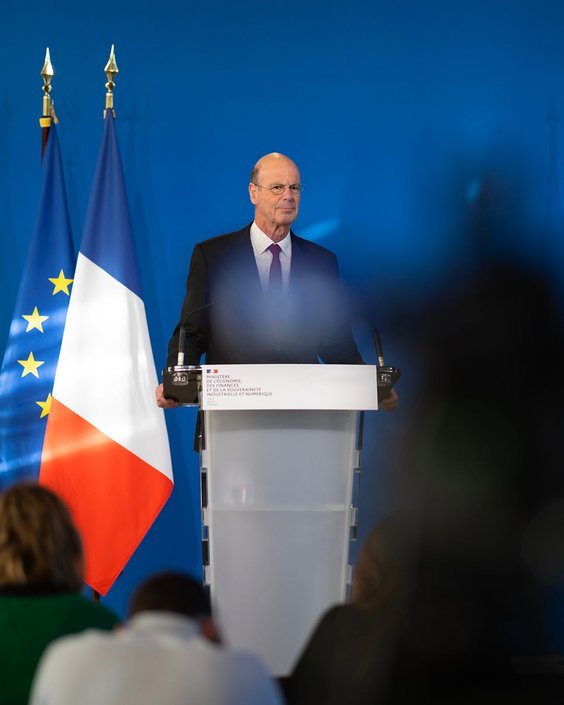 Minister gospodarki Francji Éric Lombard