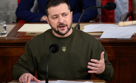 Zełenski przemawia przed Kongresem USA