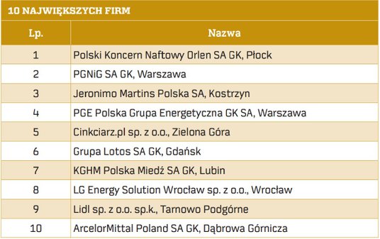 Źródło: ankiety, sprawozdania finansowe, Dun&Bradstreet