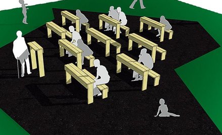 Proste konstrukcje wykonane z nieoszlifowanego drewna do złudzenia mają przypominać te znane z insta