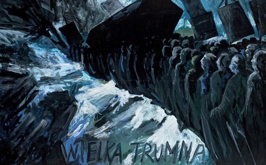 „Wielka trumna”, 1988, olej, akryl na płótnie
