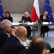 Minister przemysłu Marzena Czarnecka na spotkaniu sygnatariuszy umowy społecznej.