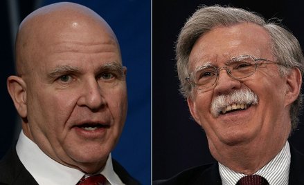 Zdymisjonowany doradca Trumpa ds. bezpieczeństwa narodowego H.R. McMaster i jego następca John Bolto