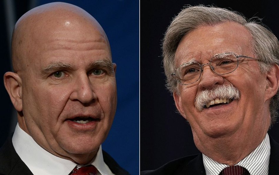 Zdymisjonowany doradca Trumpa ds. bezpieczeństwa narodowego H.R. McMaster i jego następca John Bolto