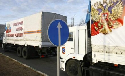 Kolumna z rosyjską pomocą humanitarną już w Ługańsku
