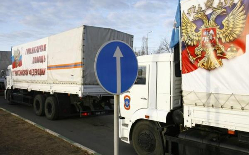 Kolumna z rosyjską pomocą humanitarną już w Ługańsku