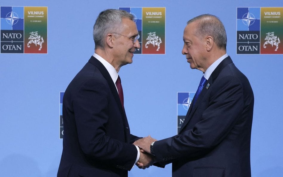 Szef NATO Jens Stoltenberg i prezydent Turcji Recep Tayyip Erdogan