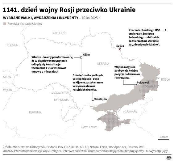 Tak wyglądała sytuacja na froncie 10 kwietnia