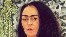 Frida Kahlo „Autoportret z rozpuszczonymi włosami”, 1946; Prywatna kolekcja