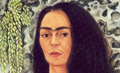 Frida Kahlo „Autoportret z rozpuszczonymi włosami”, 1946; Prywatna kolekcja