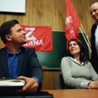 Mateusz Piskorski, Ludmiła Dobrzyniecka i Piotr Kret – byli działacze Samoobrony – na zjeździe założ