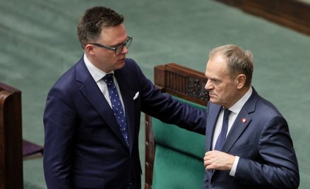 Premier Donald Tusk i marszałek Szymon Hołownia