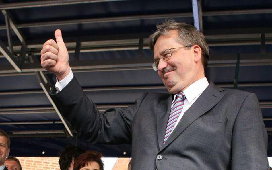Bronisław Komorowski na wiecu w Krakowie