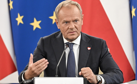 Warszawa, 10.09.2024. Premier Donald Tusk podczas spotkania „Drogi wyjścia z kryzysu konstytucyjnego