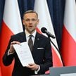 Szef Kancelarii Prezydenta RP Zbigniew Bogucki podczas konferencji prasowej w Pałacu Prezydenckim w 