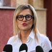Prokurator Ewa Wrzosek przed siedzibą Prokuratury Okręgowej Warszawa-Praga