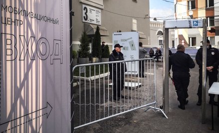 Punkt mobilizacyjny w Moskwie