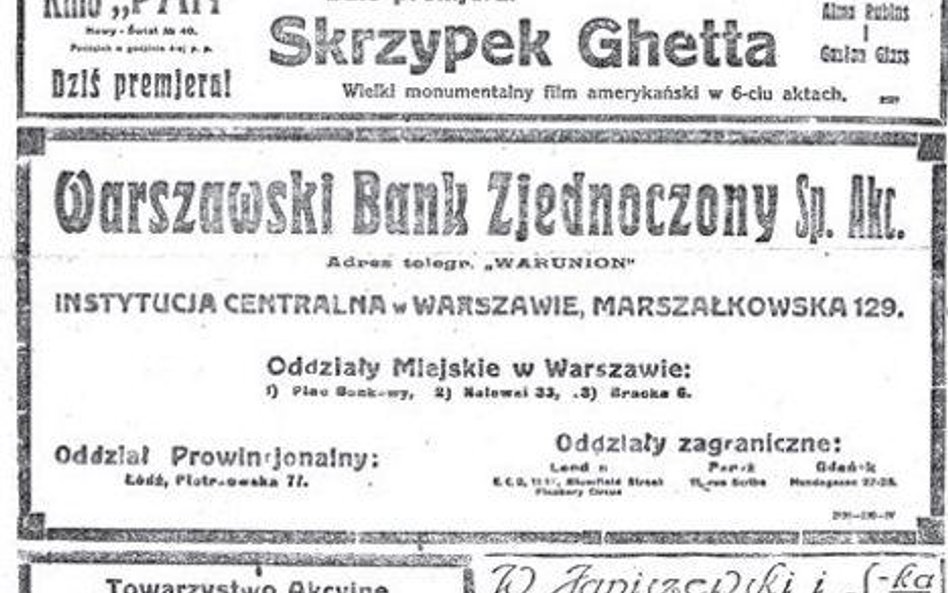 „Rzeczpospolita” w 1923 roku popadła w finansowe kłopoty