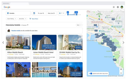 Google unowocześnia wyszukiwarkę hoteli