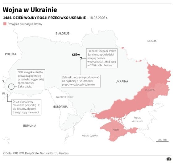 Tak wyglądała sytuacja na froncie w 1484 dniu wojny