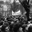 8 marca 1981, rocznica Marca '68, uroczystość wmurowania tablicy pamiątkowej na Uniwersytecie Warsza