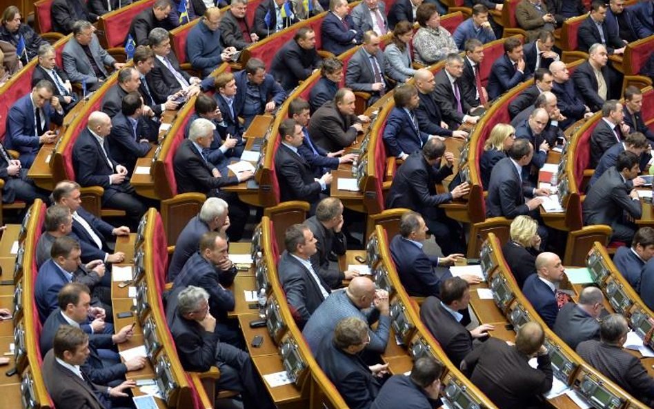 Ukraiński parlament podczas obrad