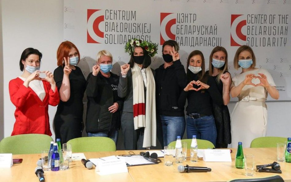 Swiatłana Cichanouska w Centrum Białoruskiej Solidarności
