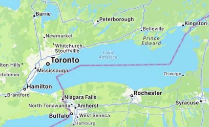 Naciski Trumpa przyniosły efekt. Jezioro Ontario znika z Map Apple