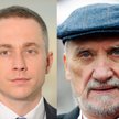 Wiceminister obrony narodowej Cezary Tomczyk (PO) i były szef MON Antoni Macierewicz (PiS)