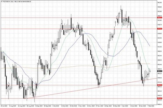 Notowania soi w USA – dane dzienne