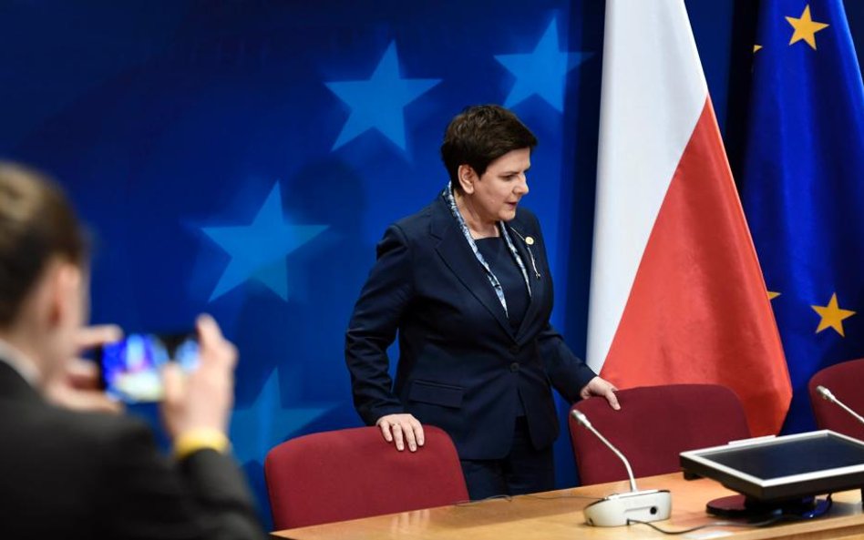 Premier Beata Szydło na unijnym szczycie w Brukseli w marcu tego roku.