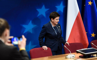 Premier Beata Szydło na unijnym szczycie w Brukseli w marcu tego roku.
