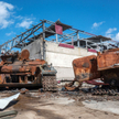 Zniszczone pojazdy wojskowe w obwodzie charkowskim