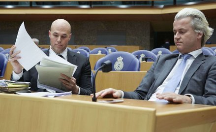 Joram van Klaveren i szef Partii Wolności Geert Wilders