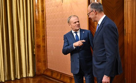 Donald Tusk i Friedrich Merz podczas niedawnej wizyty kanclerza Niemiec w Warszawie