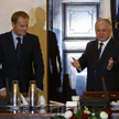 Lech Kaczyński i Donald Tusk przed rozpoczęciem Rady Gabinetowej