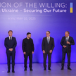 Od lewej: Friedrich Merz, Emmanuel Macron, Wołodymyr Zełenski, Keir Starmer i Donald Tusk w Kijowie