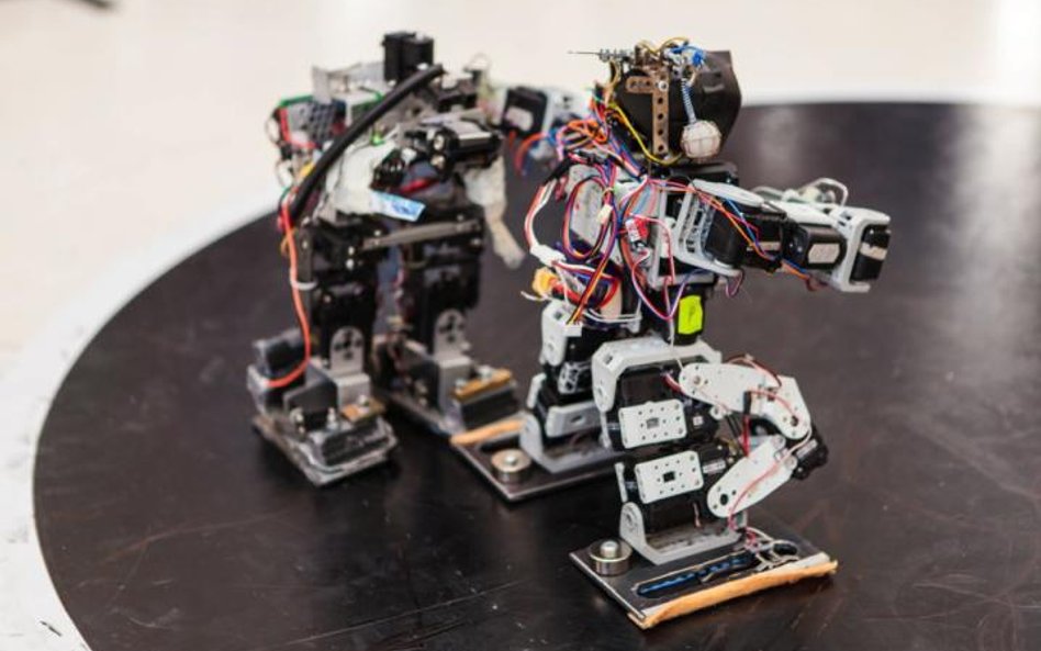 Polski robot Due startujący w kategorii Humanoid Sumo nie dał szans konkurencji