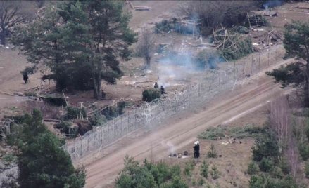 Granica Polski z Białorusią w rejonie Kuźnicy Białostockiej