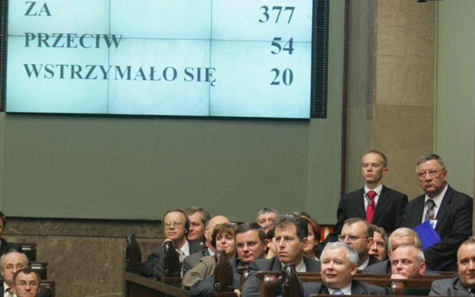 Choć Jarosław Kaczyński i jego rząd byli zadowoleni z samorozwiązania Sejmu (7 września 2007 r.), de