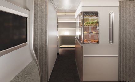 Strefa wellbeingu w samolotach Airbus A350-1000ULR ma pomóc pasażerom znieść niewygody lotów trwając