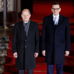 Niedzielne powitanie w Warszawie kanclerza Olafa Scholza przez premiera Mateusza Morawieckiego