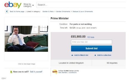 Ktoś wystawił Davida Camerona na sprzedaż na eBay'u