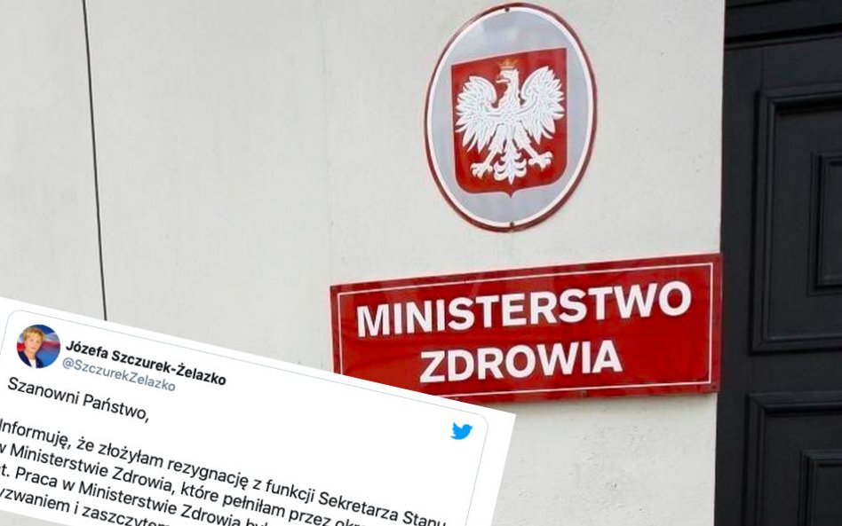 Wiceminister Szczurek-Żelazko rezygnuje ze stanowiska.