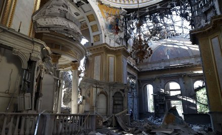 Zniszczona cerkiew w Odessie