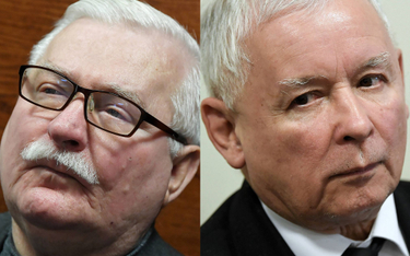 Były prezydent Lech Wałęsa i prezes PiS Jarosław Kaczyński na sali Sądu Okręgowego w Gdańsku