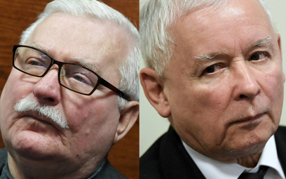 Były prezydent Lech Wałęsa i prezes PiS Jarosław Kaczyński na sali Sądu Okręgowego w Gdańsku