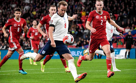 Harry Kane w meczu z Węgrami